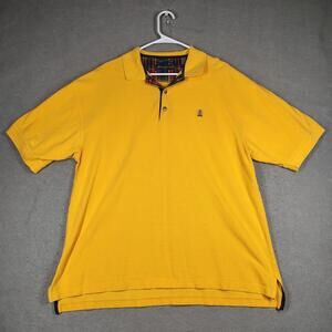Siegfried Mens XL Yellow Vintage 90s Short Sleeve Cotton Polo Shirt Classic Fit